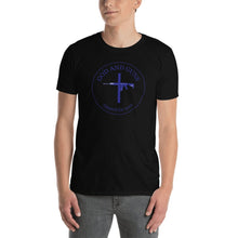 Load image into Gallery viewer, Thin Blue Line Short - Sleeve Unisex T - Shirt - God and Guns Apparel