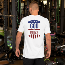 Load image into Gallery viewer, God and Guns Badge Short-Sleeve Unisex T-Shirt