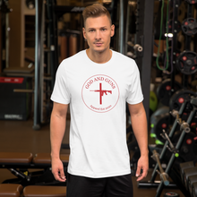 Load image into Gallery viewer, God and Guns Badge Short-Sleeve Unisex T-Shirt