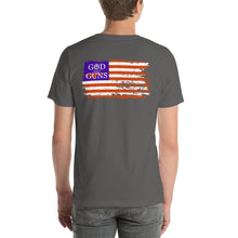 Load image into Gallery viewer, USA Flag Short - Sleeve Unisex T - Shirt - God and Guns Apparel