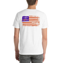 Load image into Gallery viewer, USA Flag Short-Sleeve Unisex T-Shirt - God and Guns Apparel