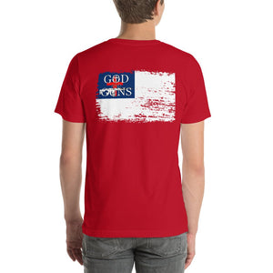 Christian Flag Short - Sleeve Unisex T - Shirt - God and Guns Apparel