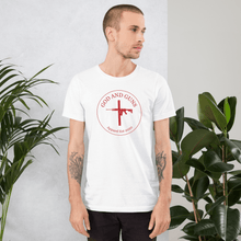 Load image into Gallery viewer, God and Guns Badge Short-Sleeve Unisex T-Shirt - God and Guns Apparel
