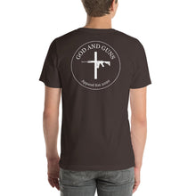 Load image into Gallery viewer, God &amp; Guns T-Shirt | Bella + Canvas 3001 - God and Guns Apparel
