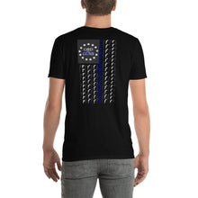 Load image into Gallery viewer, Thin Blue Line Short - Sleeve Unisex T - Shirt - God and Guns Apparel
