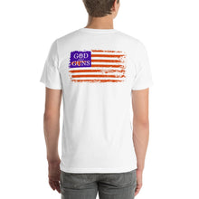 Load image into Gallery viewer, USA Flag Short - Sleeve Unisex T - Shirt - God and Guns Apparel
