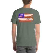 Load image into Gallery viewer, USA Flag Short - Sleeve Unisex T - Shirt - God and Guns Apparel
