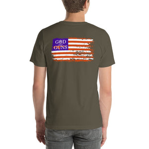 USA Flag Short - Sleeve Unisex T - Shirt - God and Guns Apparel